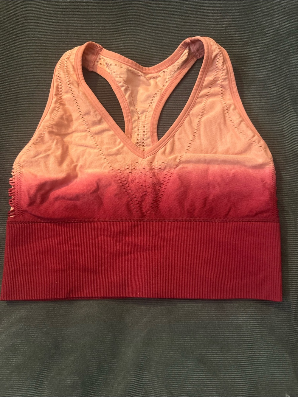PINK Victoria's Secret Ombre Light Pink to Deep Pink Seamless Racerback Bralette
